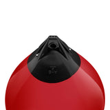 Classic Red buoy with Black-Top, Polyform A-6 angled shot