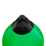 Green buoy with Black-Top, Polyform A-6 angled shot