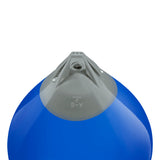 Blue buoy with Grey-Top, Polyform A-6 angled shot