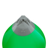 Green buoy with Grey-Top, Polyform A-6 angled shot