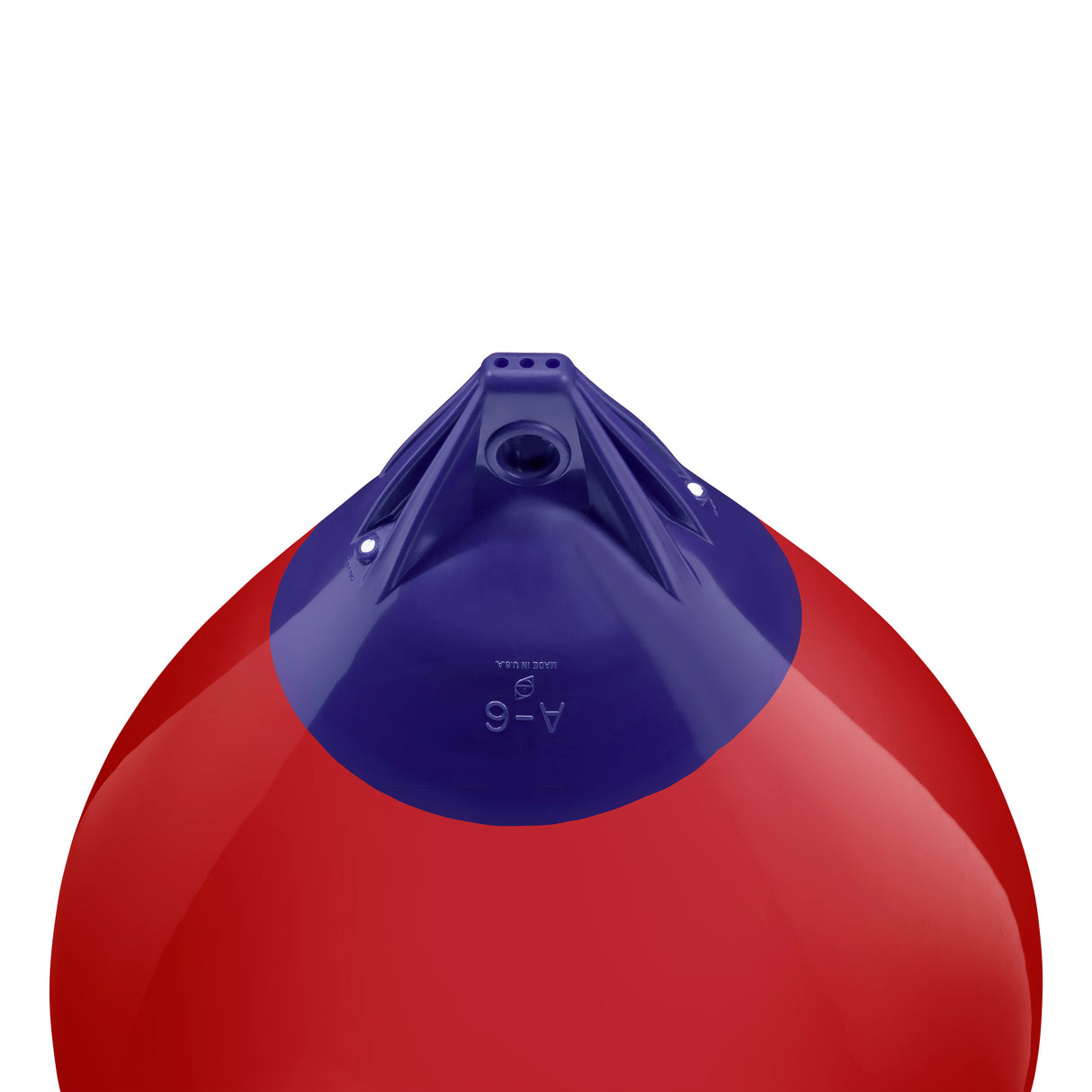 Classic Red inflatable buoy, Polyform A-6 angled shot