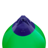 Green inflatable buoy, Polyform A-6 angled shot