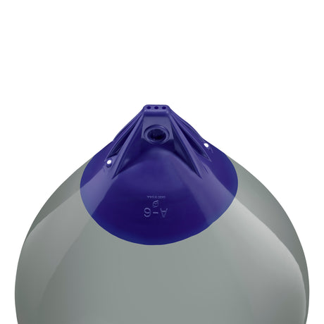Grey inflatable buoy, Polyform A-6 angled shot