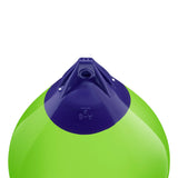 Lime inflatable buoy, Polyform A-6 angled shot