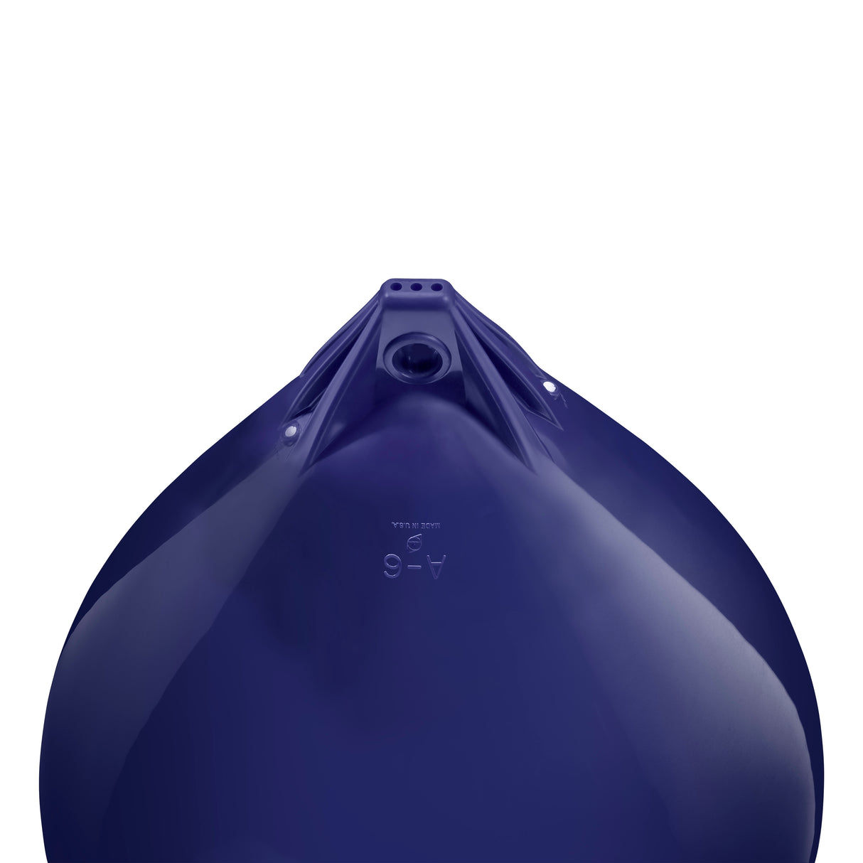 Navy Blue inflatable buoy, Polyform A-6 angled shot