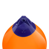 Orange inflatable buoy, Polyform A-6 angled shot