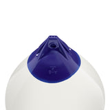 White inflatable buoy, Polyform A-6 angled shot