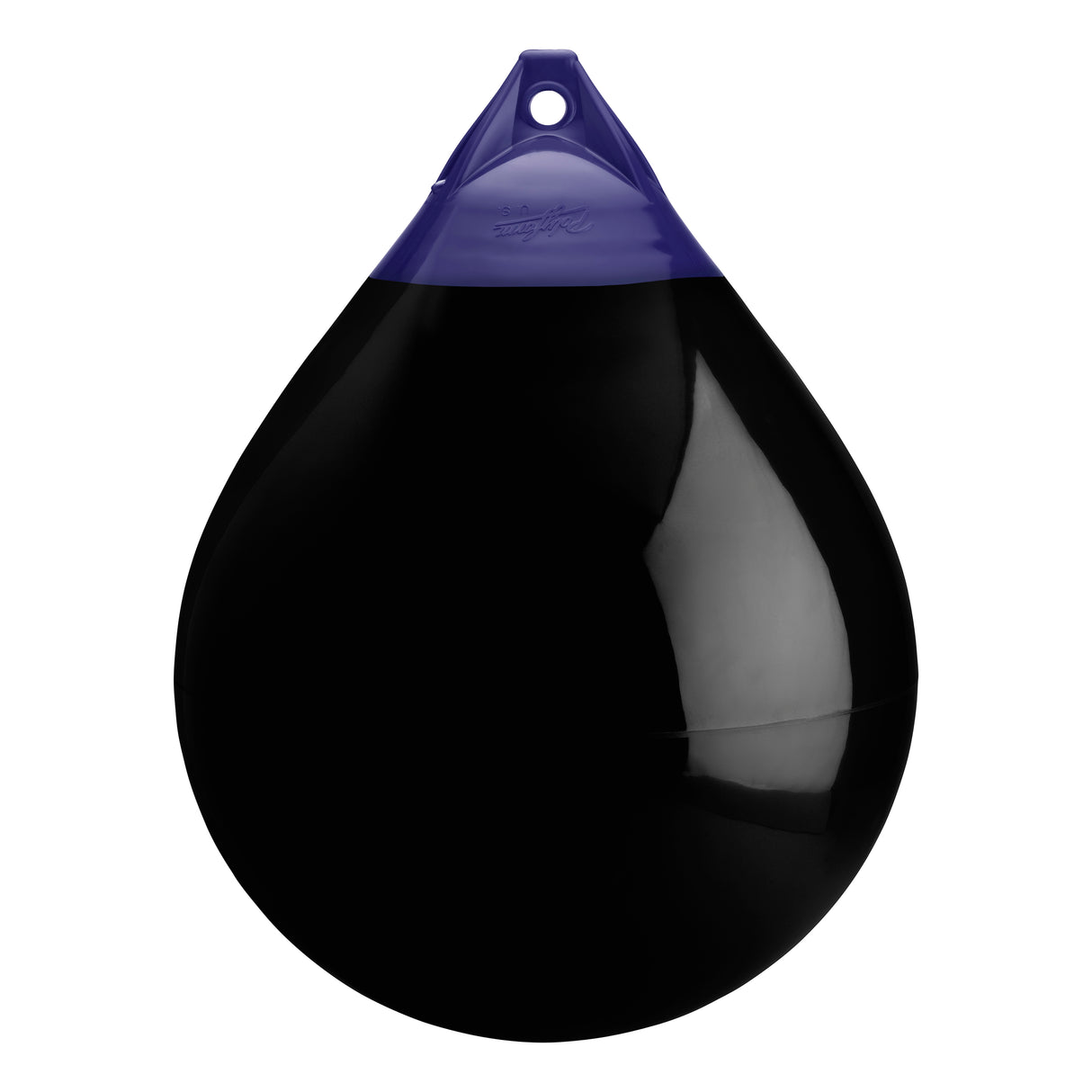 Black inflatable buoy, Polyform A-6 