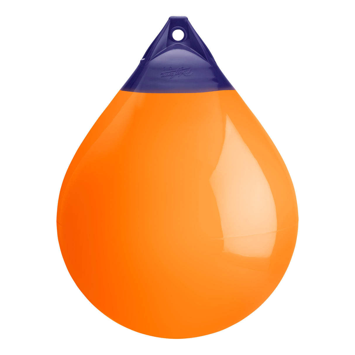 Orange inflatable buoy, Polyform A-6 