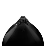 Black buoy with Black-Top, Polyform A-7 angled shot