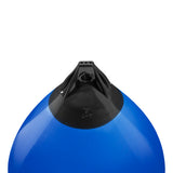 Blue buoy with Black-Top, Polyform A-7 angled shot