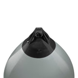 Grey buoy with Black-Top, Polyform A-7 angled shot