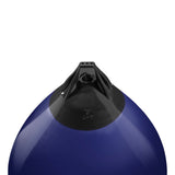 Navy Blue buoy with Black-Top, Polyform A-7 angled shot