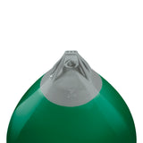 Forest Green buoy with Grey-Top, Polyform A-7 angled shot