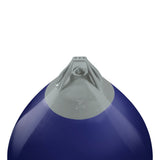 Navy Blue buoy with Grey-Top, Polyform A-7 angled shot