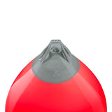 Red buoy with Grey-Top, Polyform A-7 angled shot
