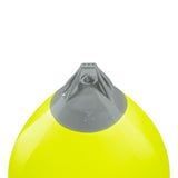 Saturn Yellow buoy with Grey-Top, Polyform A-7 angled shot