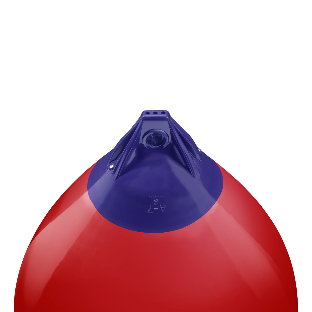 Classic Red inflatable buoy, Polyform A-7 angled shot