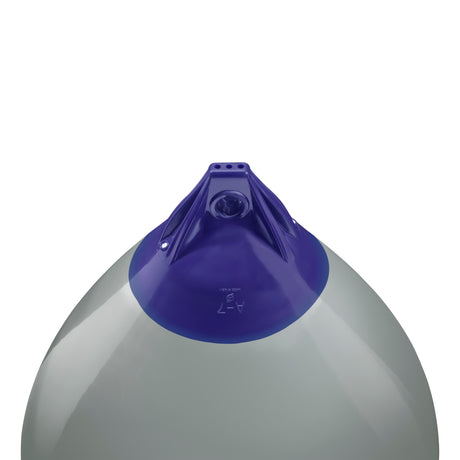Grey inflatable buoy, Polyform A-7 angled shot