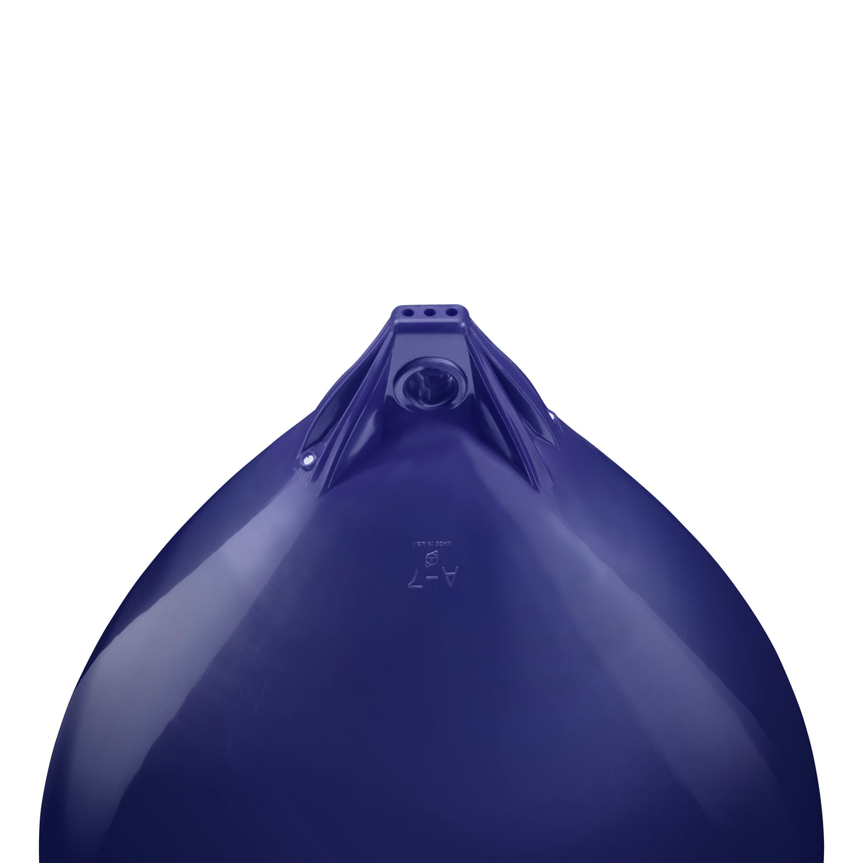 Navy Blue inflatable buoy, Polyform A-7 angled shot