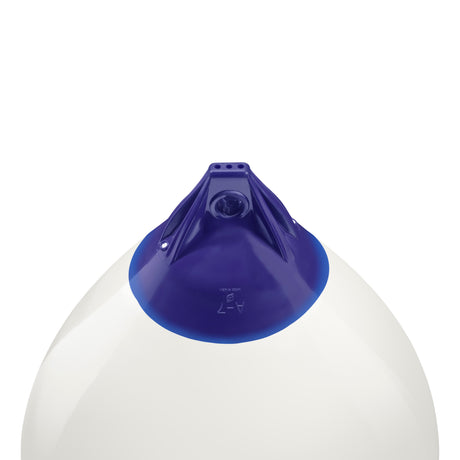 White inflatable buoy, Polyform A-7 angled shot
