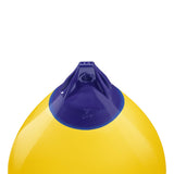 Yellow inflatable buoy, Polyform A-7 angled shot