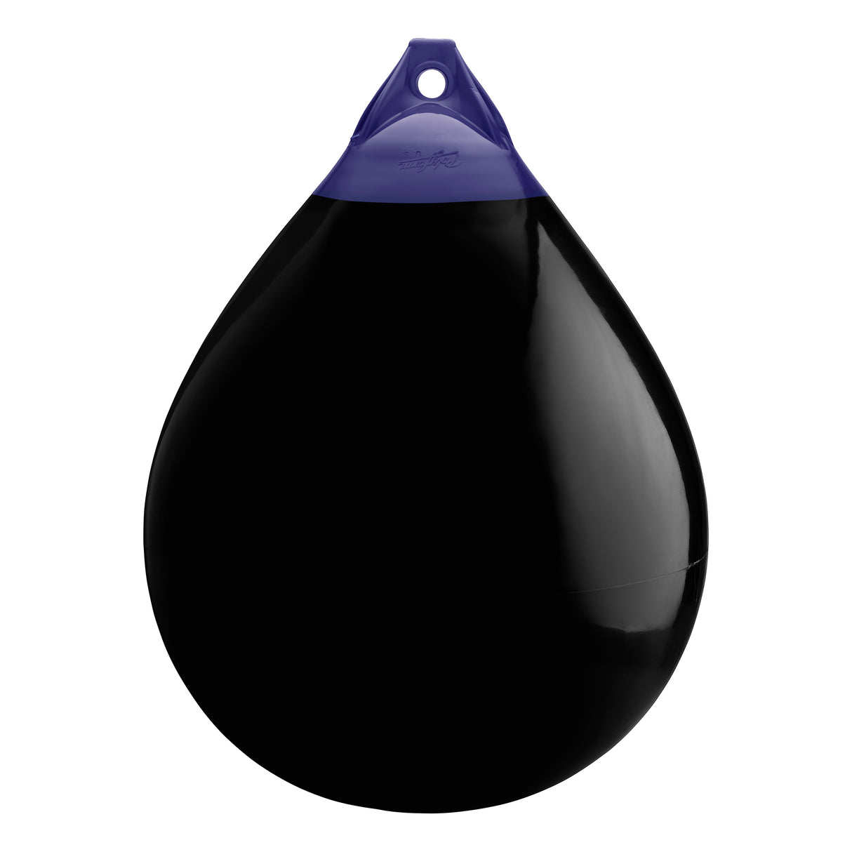 Black inflatable buoy, Polyform A-7 
