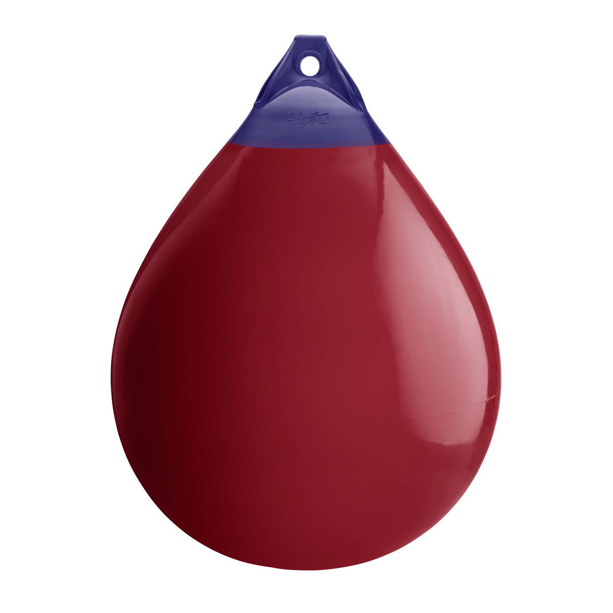 Burgundy inflatable buoy, Polyform A-7 