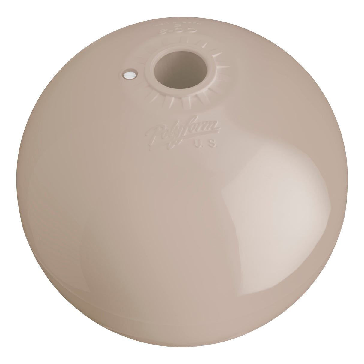 Hole through center mooring and marker buoy, Polyform CC-2 Sand angled shot