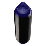 Black boat fender with Navy-Top, Polyform F-02 angled shot