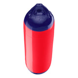 Red boat fender with Navy-Top, Polyform F-02 angled shot