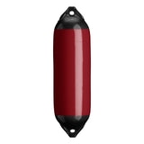 Burgundy boat fender with Black-Top, Polyform F-02 
