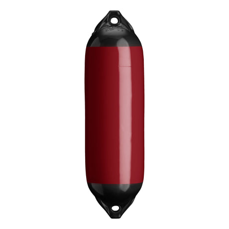 Burgundy boat fender with Black-Top, Polyform F-02 