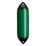 Forest Green boat fender with Black-Top, Polyform F-02 