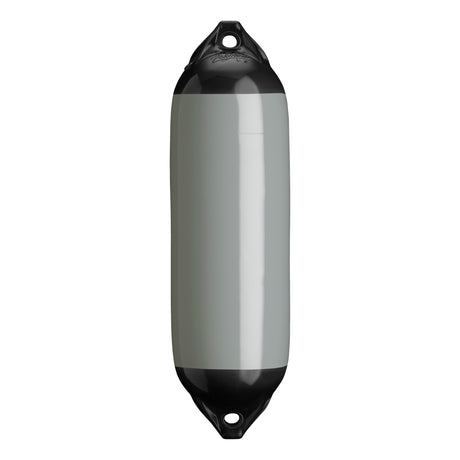 Grey boat fender with Black-Top, Polyform F-02 
