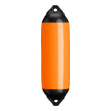 Orange boat fender with Black-Top, Polyform F-02 