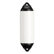 White boat fender with Black-Top, Polyform F-02 