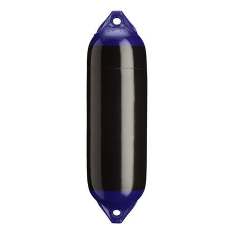 Black boat fender with Navy-Top, Polyform F-02 