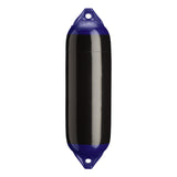 Black boat fender with Navy-Top, Polyform F-02 
