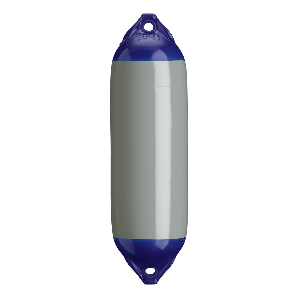 Grey boat fender with Navy-Top, Polyform F-02 
