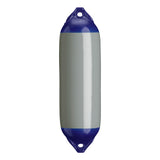 Grey boat fender with Navy-Top, Polyform F-02 