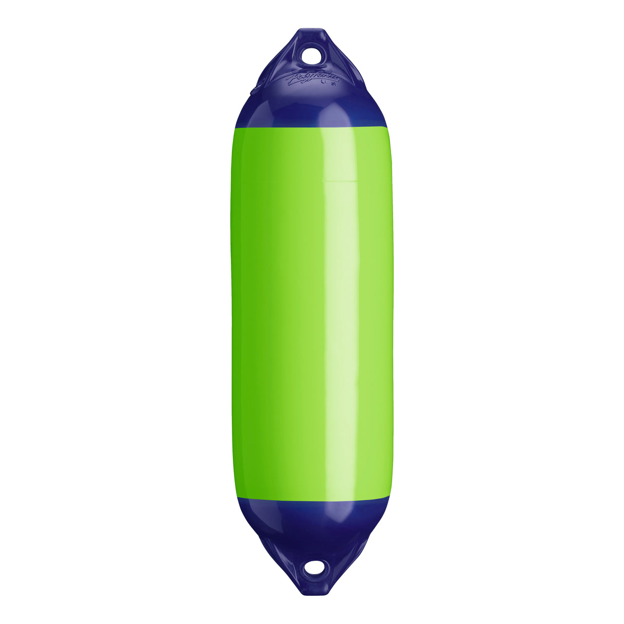 Lime boat fender with Navy-Top, Polyform F-02 