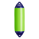 Lime boat fender with Navy-Top, Polyform F-02 