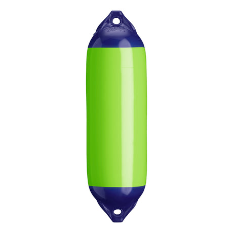 Lime boat fender with Navy-Top, Polyform F-02 