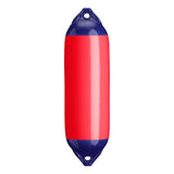 Red boat fender with Navy-Top, Polyform F-02 