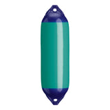 Teal boat fender with Navy-Top, Polyform F-02 