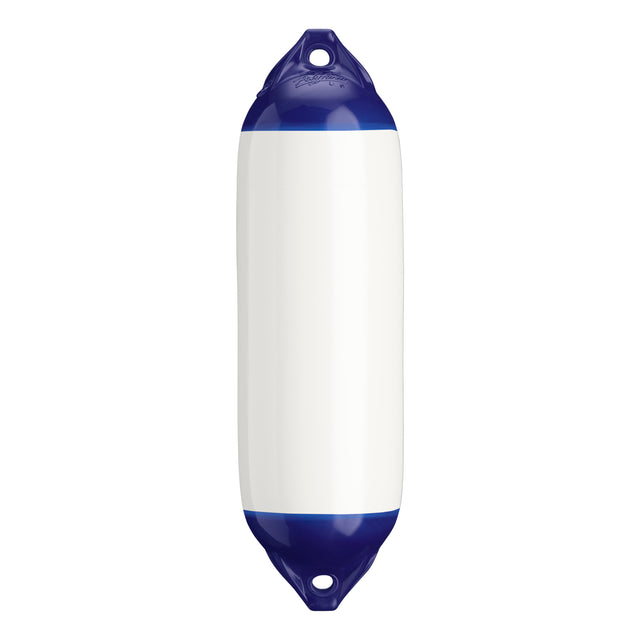 White boat fender with Navy-Top, Polyform F-02 