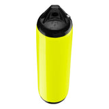 Saturn Yellow boat fender with Black-Top, Polyform F-1 angled shot