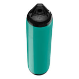 Teal boat fender with Black-Top, Polyform F-1 angled shot
