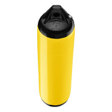 Yellow boat fender with Black-Top, Polyform F-1 angled shot